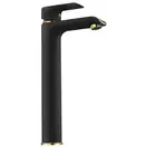 Rea Bloom Black Gold Смеситель для раковины, высокий, черный (REA-B9936)