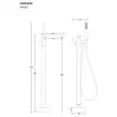 Смеситель для ванны Corsan ANGO BLACK MATT черный напольный (CMB3020BL)