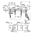 Смеситель на борт ванны Grohe Essence, с душевым гарнитуром (19578DL1) фото 2 Aquada.com.ua