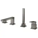 Смеситель на борт ванны Grohe Eurocube (цвет - тёмный графит, матовый), с душевым гарнитуром (19897AL1) фото 3 Aquada.com.ua