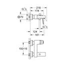 Смеситель для ванны Grohe Eurocube (цвет - сталь) (23140DC0) фото 4 Aquada.com.ua