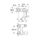 Змішувач для ванни Grohe Eurocube, сталь (23140DC0)