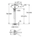 Смеситель для ванны напольный Grohe Essence (цвет - сталь), с душевым гарнитуром (23491DC1) фото 2 Aquada.com.ua