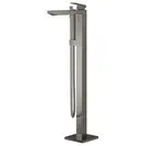 Смеситель для ванны напольный Grohe Eurocube (цвет - тёмный графит, матовый), с душевым гарнитуром (23672AL1) фото 4 Aquada.com.ua