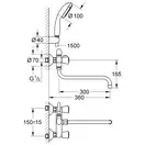 Змішувач для ванни Grohe Costa S з душовим набором, хром (2679210A)