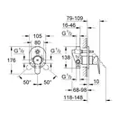 Смеситель для ванны/душа Grohe Bau Edge (цвет - хром) (29039000) фото 3 Aquada.com.ua