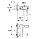 Смеситель однорычажный для ванны Grohe Concetto DN 15 (цвет - хром) (32211001) фото 3 Aquada.com.ua
