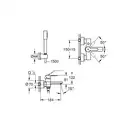 Смеситель однорычажный для ванны Grohe Lineare DN 15 (цвет - хром) с ручным душем (33850001) фото 2 Aquada.com.ua