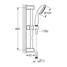 Душовий гарнітур Grohe Grohtherm 800 + New Tempesta 100, хром (UA34567007)