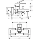 Hansgrohe Vernis Shape Смеситель для ванны, матовый черный (71450670)