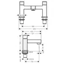 Смеситель на борт ванны Hansgrohe Vernis Shape (цвет - чёрный матовый) (71452670) фото 2 Aquada.com.ua
