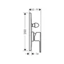 Смеситель для ванны/душа Hansgrohe Vernis Shape (цвет - чёрный матовый) (71458670) фото 2 Aquada.com.ua