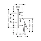 HANSGROHE Talis E Смеситель для ванны/душа, черный хром (71745340)