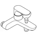 Смеситель для ванны наружного монтажа Hansgrohe Rebris S (цвет - хром) 72442000