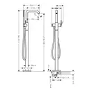 Hansgrohe Tecturis S Смеситель для ванны, бронза (73440140)