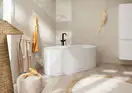 Смеситель для ванны напольный Hansgrohe Tecturis S (цвет - чёрный матовый), с душевым гарнитуром 73440670
