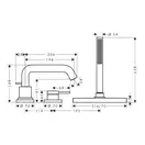 Hansgrohe Tecturis S Змішувач на борт ванни, хром (73447000)