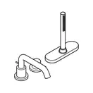 Hansgrohe Tecturis S Змішувач на борт ванни, хром (73447000)