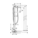 HANSGROHE Vivenis Змішувач для ванни підлоговий, чорний (75445670)