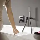 Hansgrohe Finoris Змішувач для ванни/душа, чорний матовий (76415670)