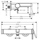 Смеситель для ванны Hansgrohe Finoris (цвет - хром) (76420000) фото 2 Aquada.com.ua