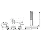 Смеситель на борт ванны Hansgrohe Finoris (цвет - хром), с душевым гарнитуром (76444000) фото 2 Aquada.com.ua