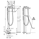 Смеситель для ванны напольный Hansgrohe Finoris (цвет - чёрный матовый) (76445670) фото 2 Aquada.com.ua