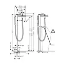 Hansgrohe Finoris Змішувач для ванни підлоговий, білий (76445700)