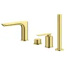 Змішувач для ванни KOHLMAN EXPERIENCE BRUSHED GOLD на борт ванни (QB244E-GDB)