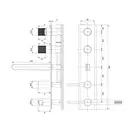 змішувач для ванни Omnires Contour прихованого монтажу, chrome (CT8037/1GLB)