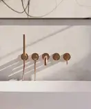 смеситель для ванны Omnires Y на 5 отверстий brushed copper (Y1237/1CPB)