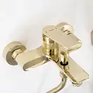 Смеситель для ванны REA VIRAL GOLD золотой настенный (REA-B2024)