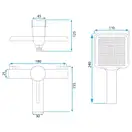 Смеситель для ванны и душа REA MELIA WHITE GOLD настенный с изливом (REA-B2710)