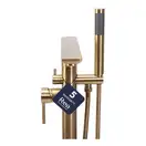 Смеситель для ванны REA FLORES BRUSHED GOLD напольный (REA-B2713)