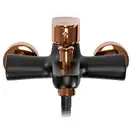 Смеситель для ванны и душа REA MILD BLACK ROSE GOLD черный\розовое золото (REA-B4813)