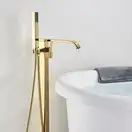 Смеситель для ванны REA CARAT GOLD золотой напольный (REA-B5231)