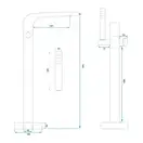Смеситель для ванны REA CLARK CHROME хром напольный (REA-B5301)