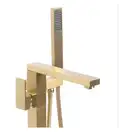 Смеситель для ванны REA TERY BRUSHED GOLD матовое золото напольный (REA-B5307)