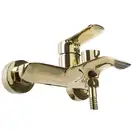 Смеситель для ванны и душа REA DART GOLD золотой настенный с изливом (REA-B5652)