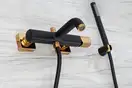 Смеситель для ванны и душа REA SALTO BLACK ROSE GOLD настенный с изливом (REA-B6352)