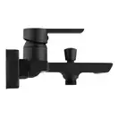 Смеситель для ванны и душа REA  ARGUS BLACK черный настенный с изливом (REA-B6407)