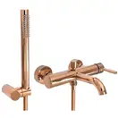 Смеситель для ванны и душа REA LUNGO ROSE GOLD настенный с изливом (REA-B6695)