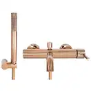 Смеситель для ванны и душа REA LUNGO ROSE GOLD настенный с изливом (REA-B6695)