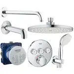 Душевая система скрытого монтажа Grohe Grohetherm SmartControl на 3 потребителя (цвет - хром) (3461402L)