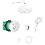 Душевая система скрытого монтажа с термостатом Hansgrohe (цвет - белый матовый) (15743700+01800180+26220700+27413700+26530700+28331700+27454700+28276700)