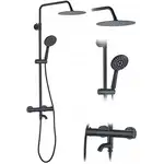 Rea Lungo Black Душевой гарнитур, черный (REA-P4113)