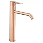 Смеситель для раковины (умывальника) REA LUNGO ROSE GOLD розовое золото высокий (REA-B6321)