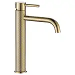 Смеситель для раковины (умывальника) REA GUSTO TWO LIGHT GOLD золотой высокий (REA-B8408)