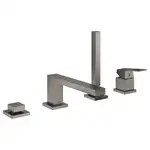 Смеситель на борт ванны Grohe Eurocube (цвет - тёмный графит, матовый), с душевым гарнитуром (19897AL1)