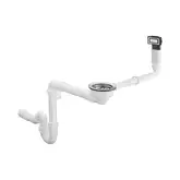 Сифон з переливом для мийки Hansgrohe D14-10 на 1 чашу, сталевий (43921800)